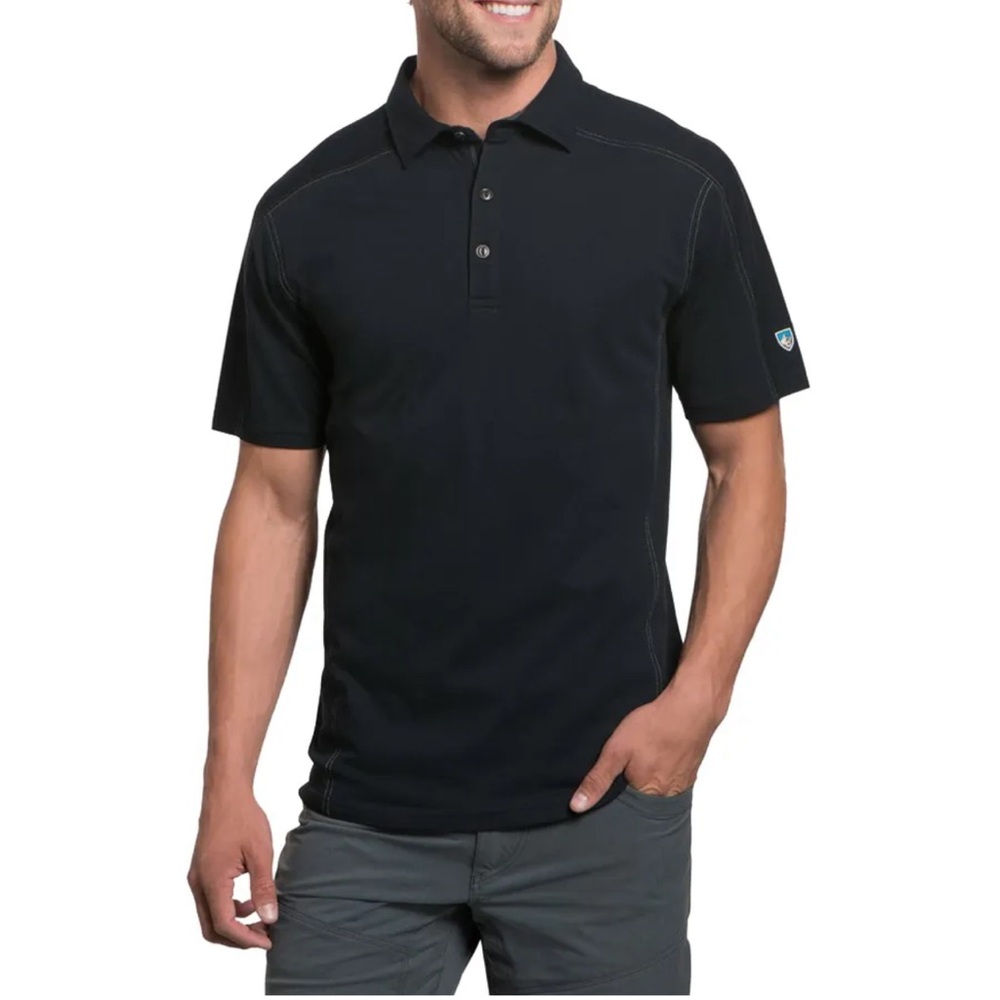 Kuhl Wayfarer Organic Cotton Polo Shirt Black Size Large - Picture 11 of 11